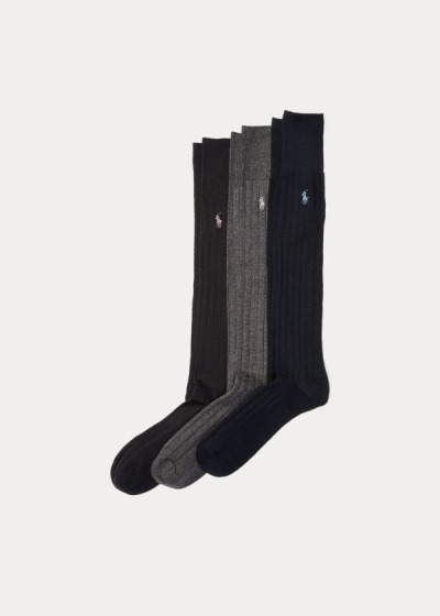 Calcetines Polo Ralph Lauren Hombre Azul Marino - Mercerized Slack 3-Pack - JWROG2179